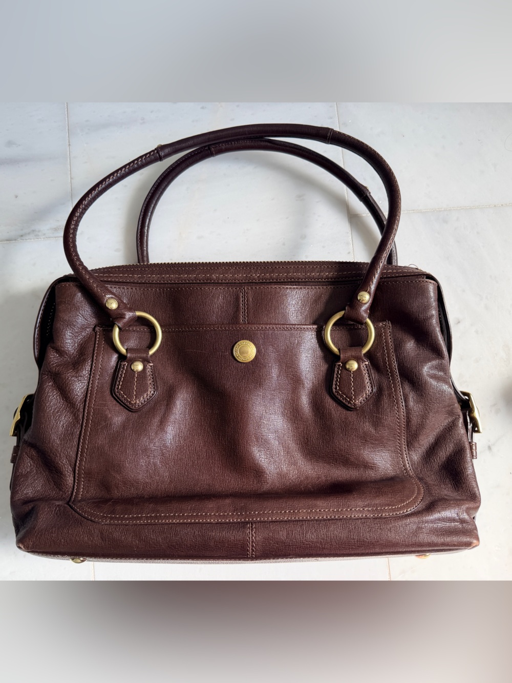 Coach Addison Spectator Brown Leather Tote - Picture 6 of 16